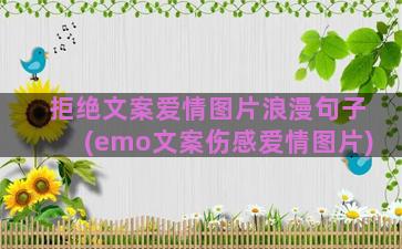 拒绝文案爱情图片浪漫句子(emo文案伤感爱情图片)